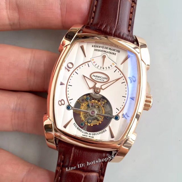 Parmigiani Fleurier表 帕玛强尼陀飞轮机芯真齿轮男士腕表 gjs1629